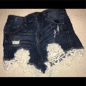 High Rise Jean Shorts